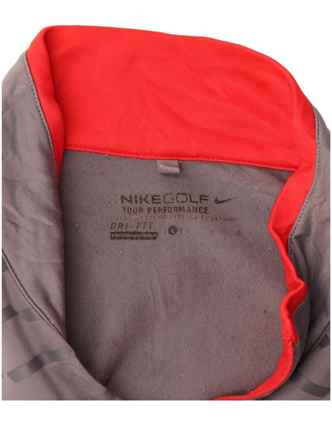 Nike Herre Dri Fit Pullover med lynlås-hals Træningsdragt Top Stor Gråstribet