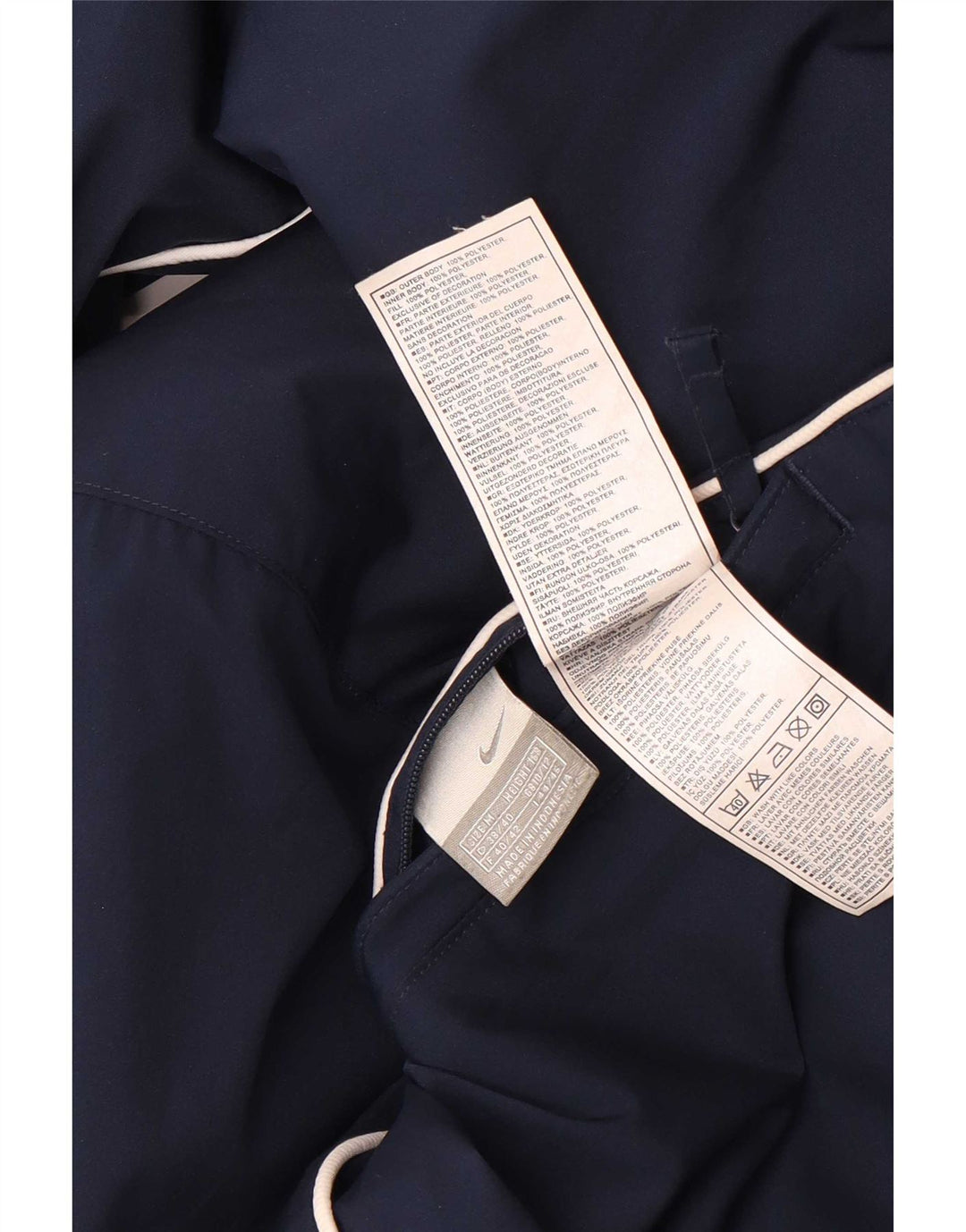 Nike Vendbar hættejakke til kvinder, UK 10/12 Medium Navy Blue Colourblock
