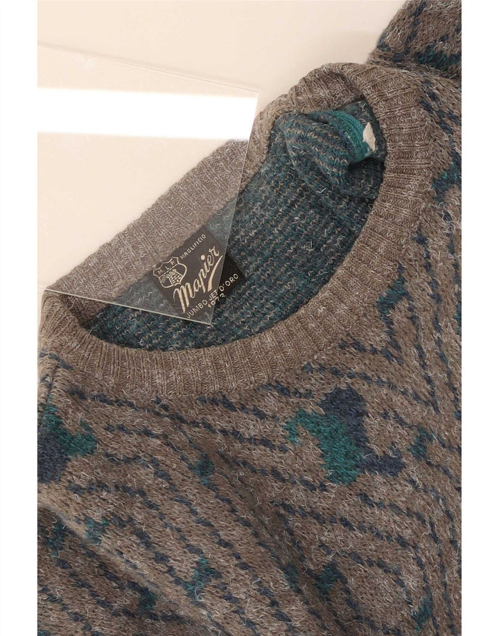 Mapier herre rund hals sweater stor grå geometrisk