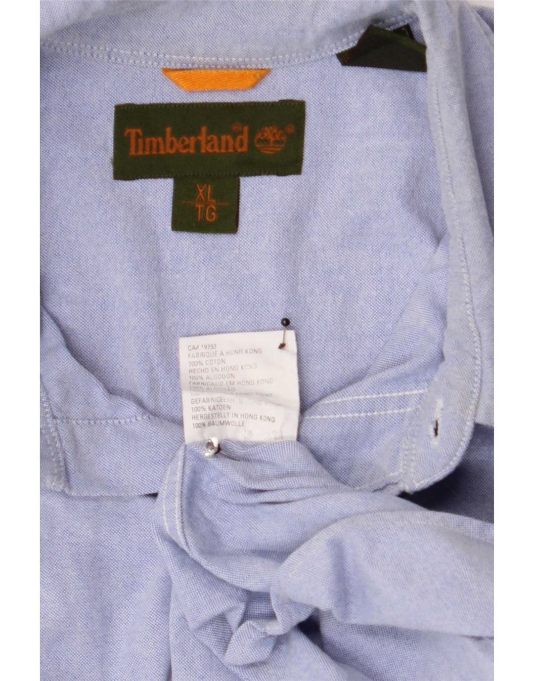 Timberland herreskjorte XL blå bomuld