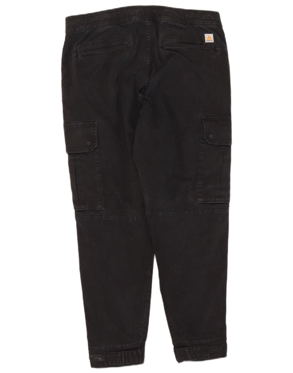 Zara Herre Joggers Cargo Bukser EU 44 Large W34 L26 Sort Bomuld