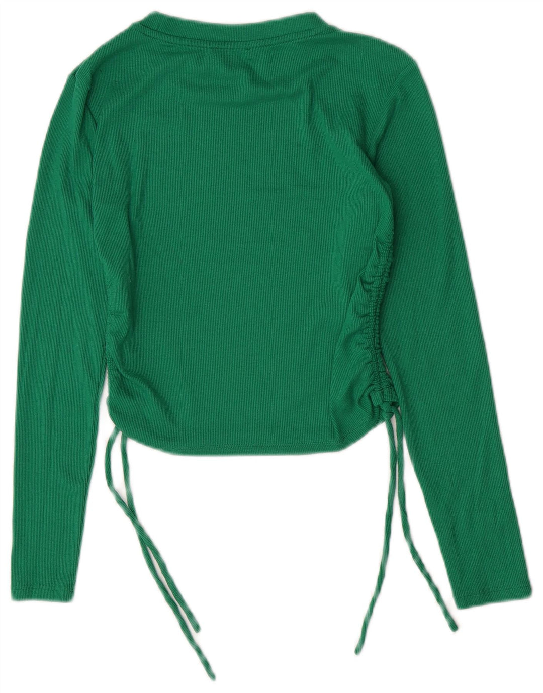 Zara Womens Crop Top Langærmet UK 14 Large Green