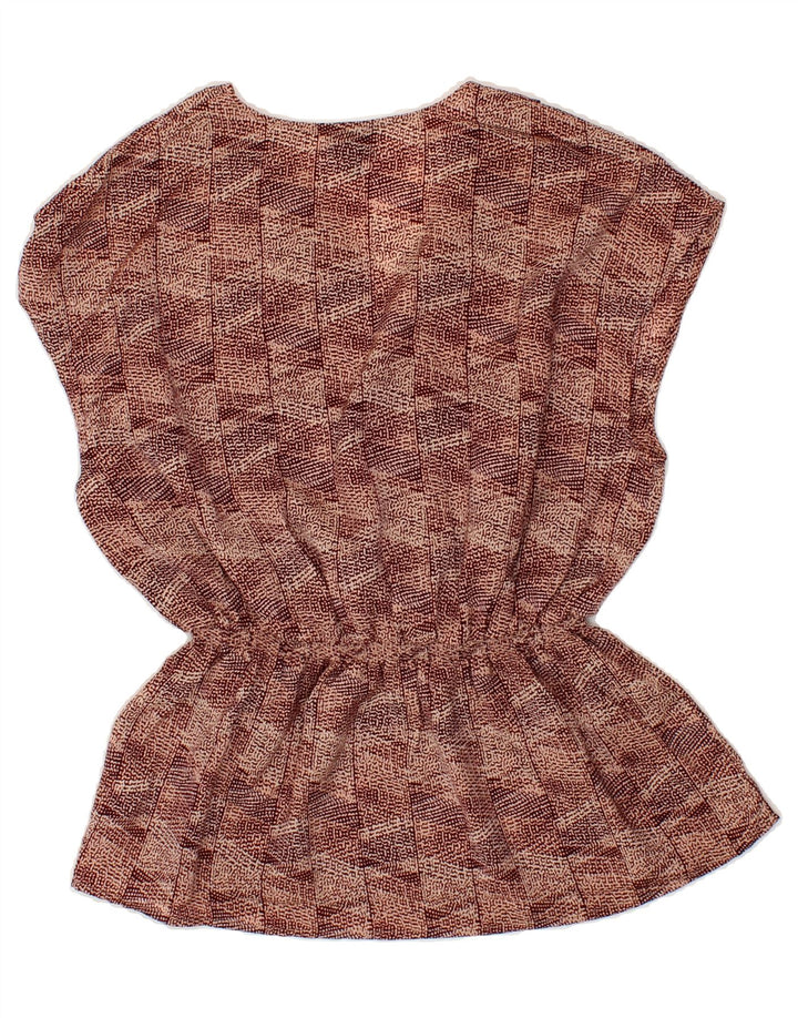 MOSSIMO Womens Abstract Pattern Sleeveless Blouse Top UK 18 XL Burgundy Vintage Mossimo and Second-Hand Mossimo from Messina Hembry 