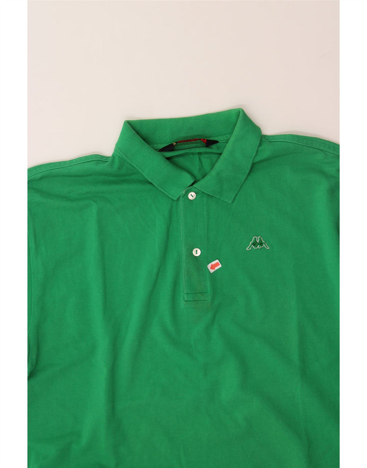 KAPPA Mens Polo Shirt XL Green Cotton Vintage Kappa and Second-Hand Kappa from Messina Hembry 
