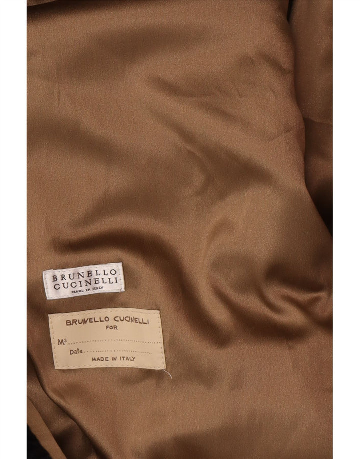 BRUNELLO CUCINELLI Dobbeltradet frakke til kvinder EU 40 Small Black Classic