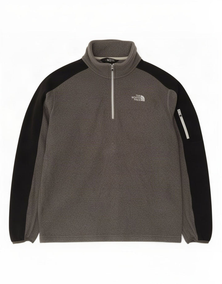 The North Face Herre lynlåshals Fleece Jumper Medium Grey Colourblock