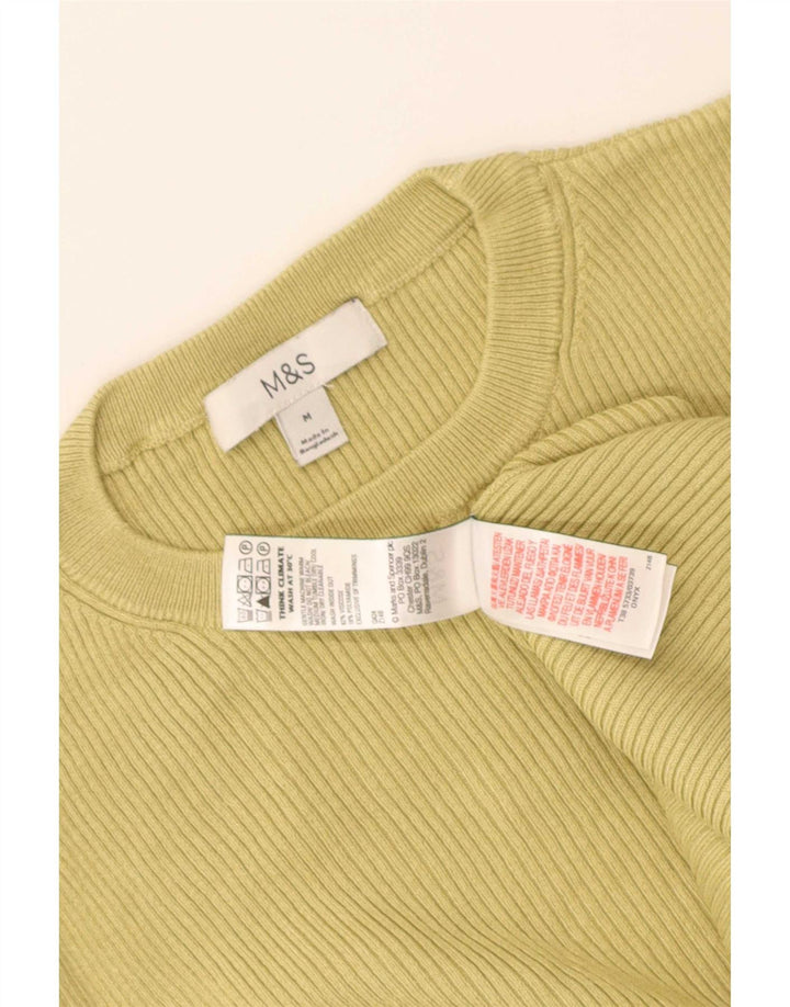 Marks & Spencer T-shirt top til kvinder UK 12 Medium Green Viscose
