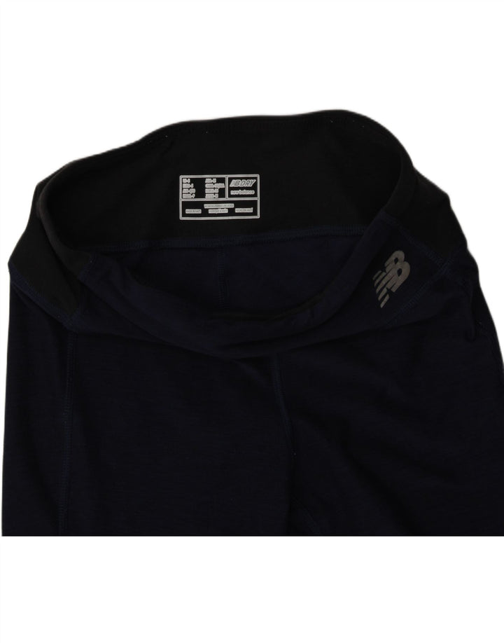 NEW BALANCE Womens Leggings UK 10 Small  Navy Blue Polyester Vintage New Balance and Second-Hand New Balance from Messina Hembry 