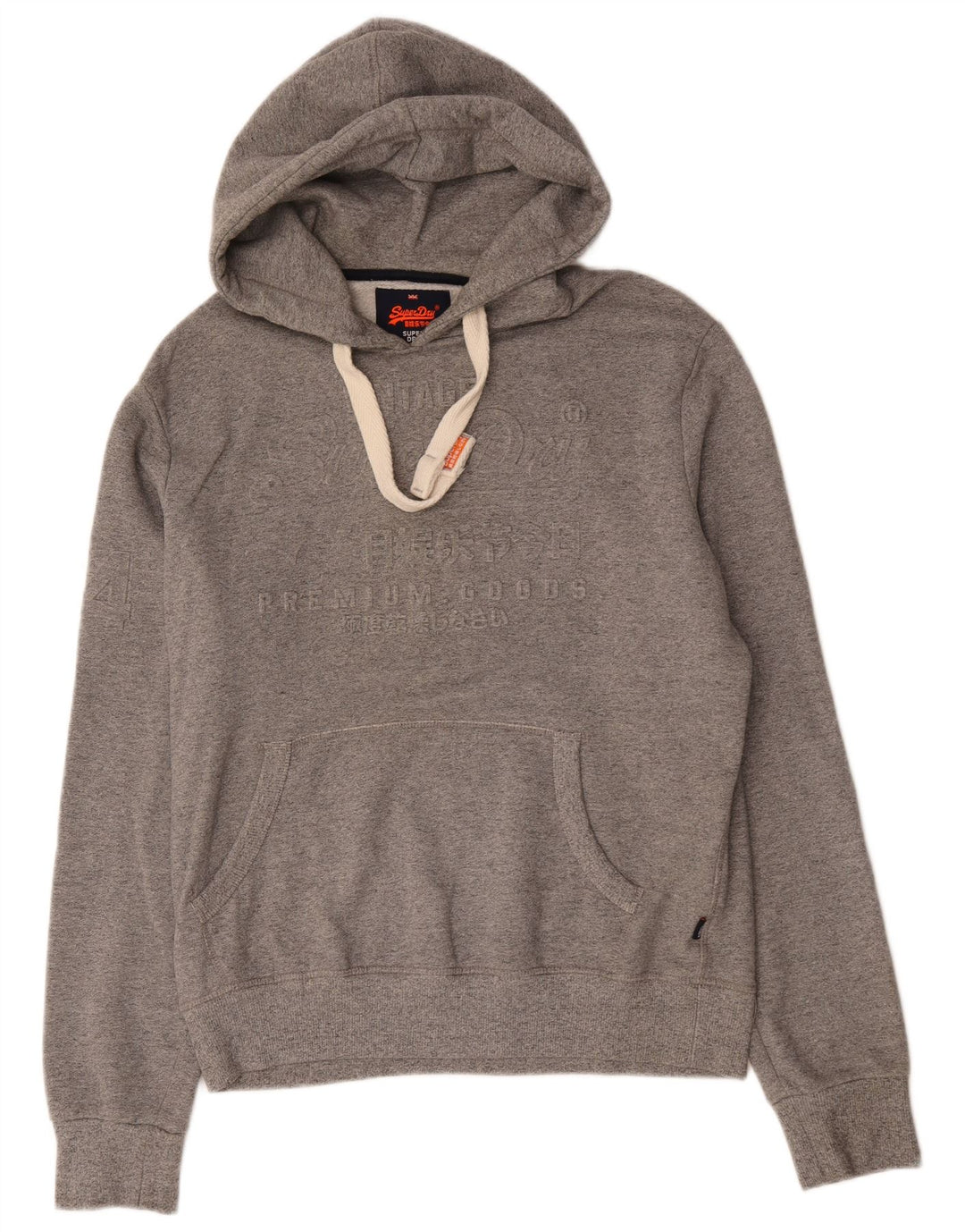 Superdry Grafisk hættetrøje til mænd, stor grå bomuld
