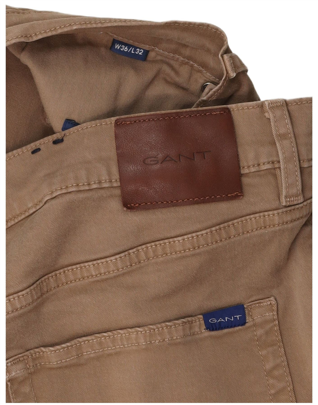 GANT Slim Casual Bukser til mænd W36 L32 Beige Bomuld