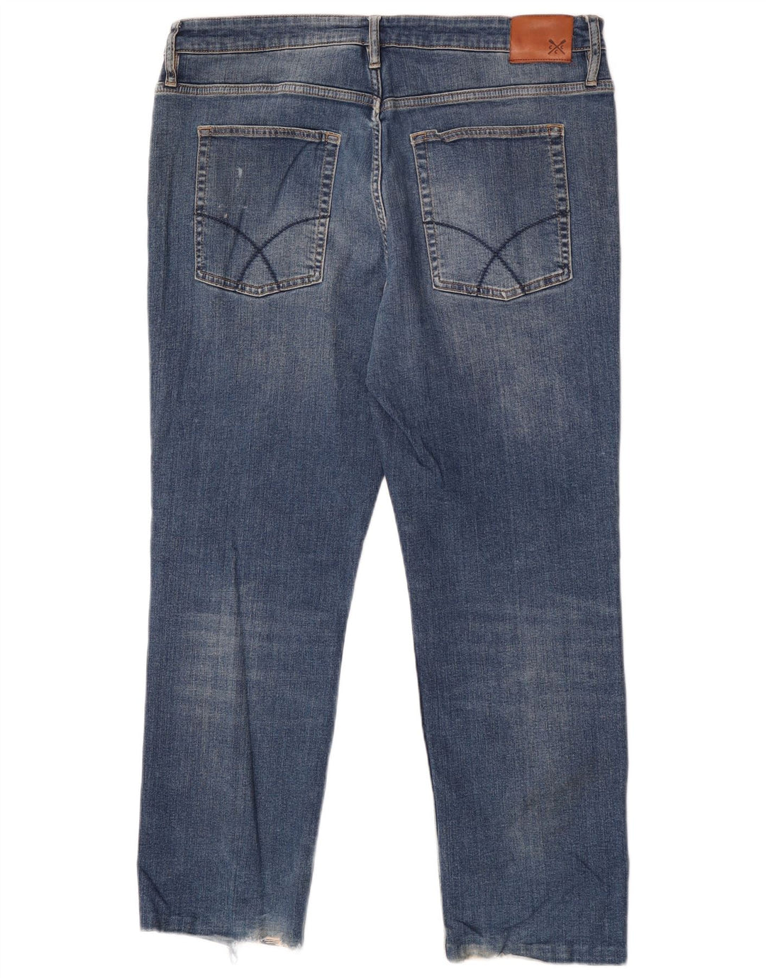 Besætningstøj Herre Regular Straight Jeans W38 L27 Blå Bomuld