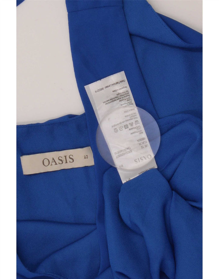 Oasis Damevest Top UK 12 Medium Blue Polyester
