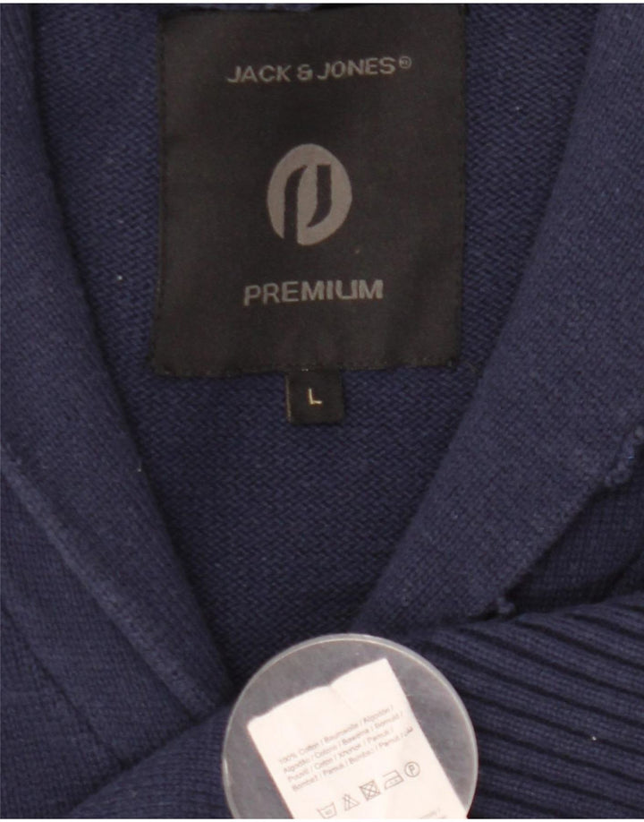 Jack & Jones herre cardigan sweater Stor marineblå bomuld