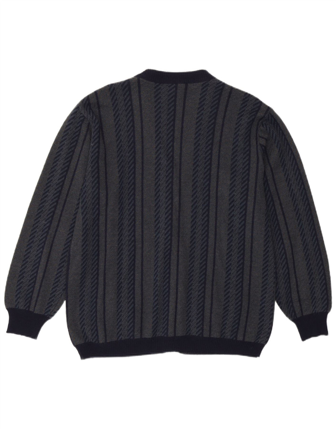 Bernardini Herre Cardigan Sweater Lille Marineblå Geometrisk