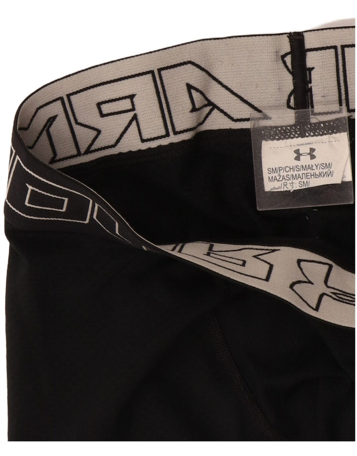 Under Armour Dame Capri Leggings UK 10 Small Black Geometric