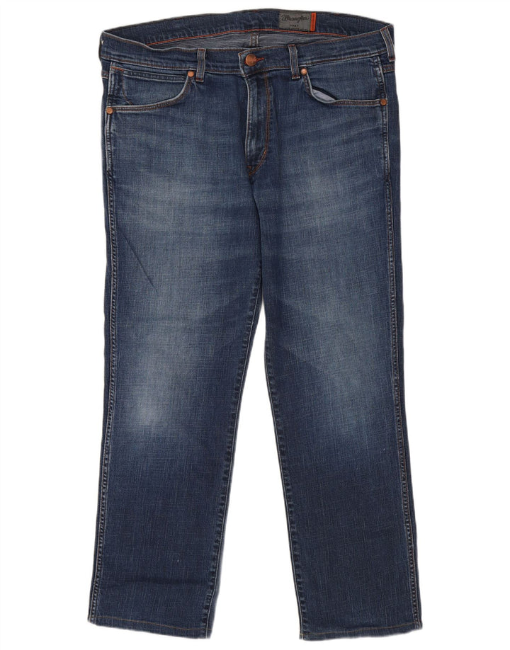 Wrangler Straight Jeans til mænd W38 L29 Marineblå