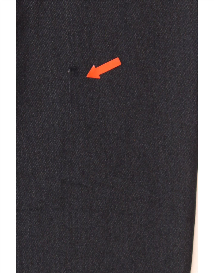ZARA Womens Straight Chino Trousers Large W32 L27 Navy Blue Polyester Vintage Zara and Second-Hand Zara from Messina Hembry 