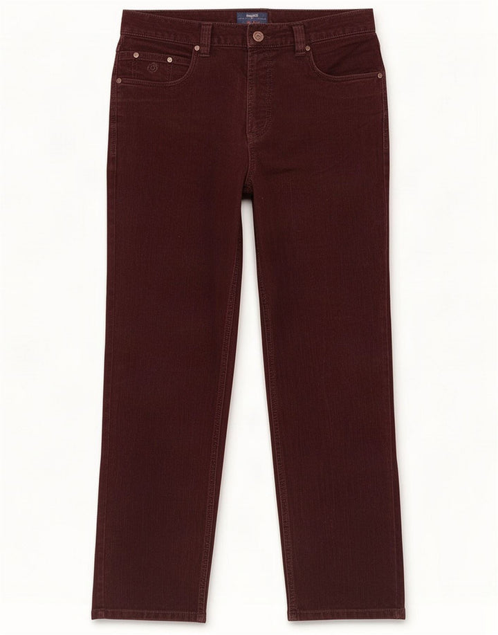 Bugatti Straight Jeans til mænd W34 L32 Maroon Cotton