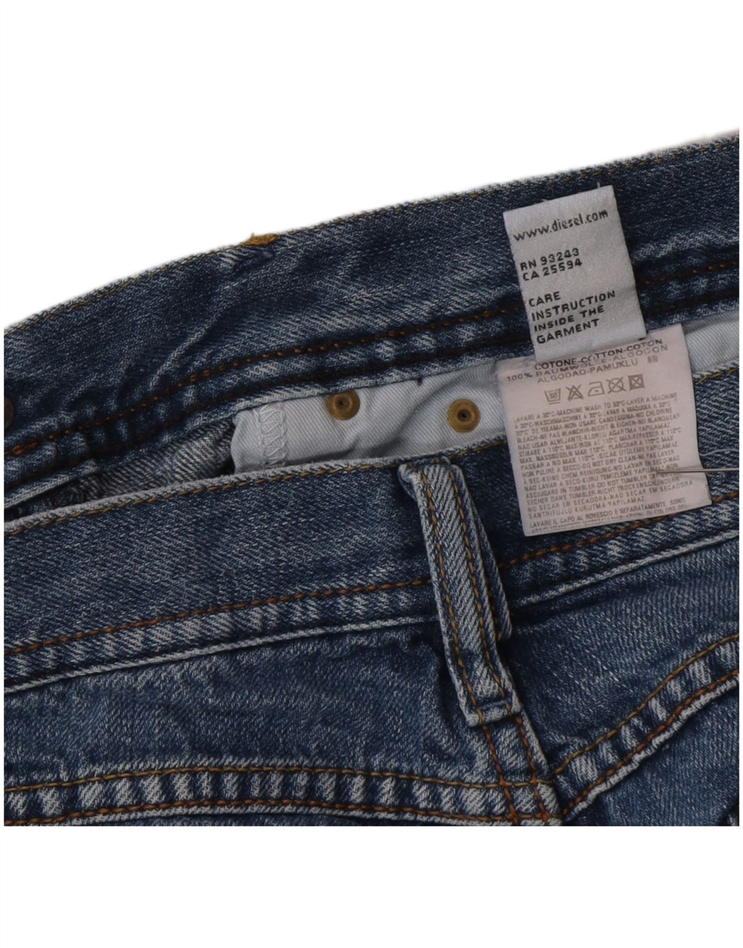 Diesel Dame Bootcut Jeans W28 L30 Blå Bomuld