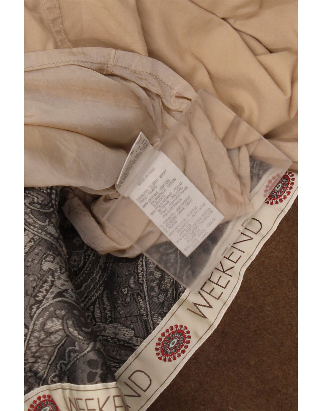 Vintage Dame Weekend Oversized Trench Coat UK 8 Lille Beige Bomuld