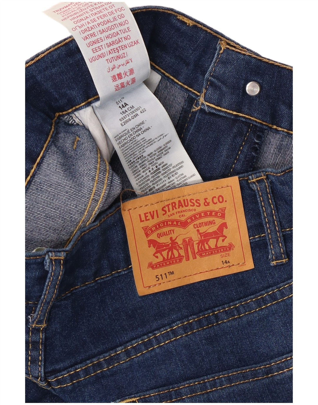 Levi's Boys 511 Slim Jeans 13-14 år W27 L30 Blå Bomuld