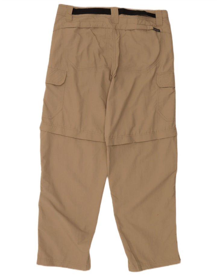 EDDIE BAUER Straight Cargo Bukser til mænd W34 L30 Beige Nylon