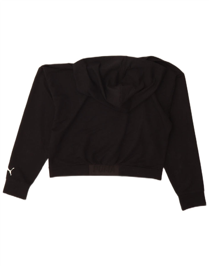 Puma Dame Grafisk Oversized Hoodie Jumper UK 10 Small Black Polyester