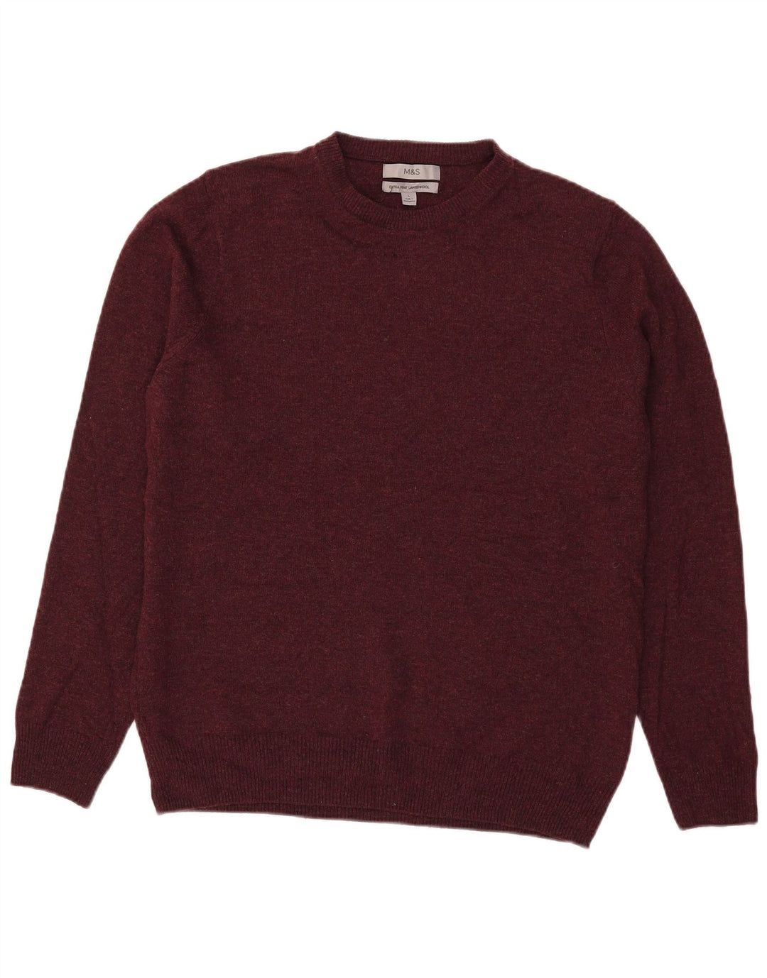 Marks & Spencer Herre sweater med rund hals, stor Bourgogne uld