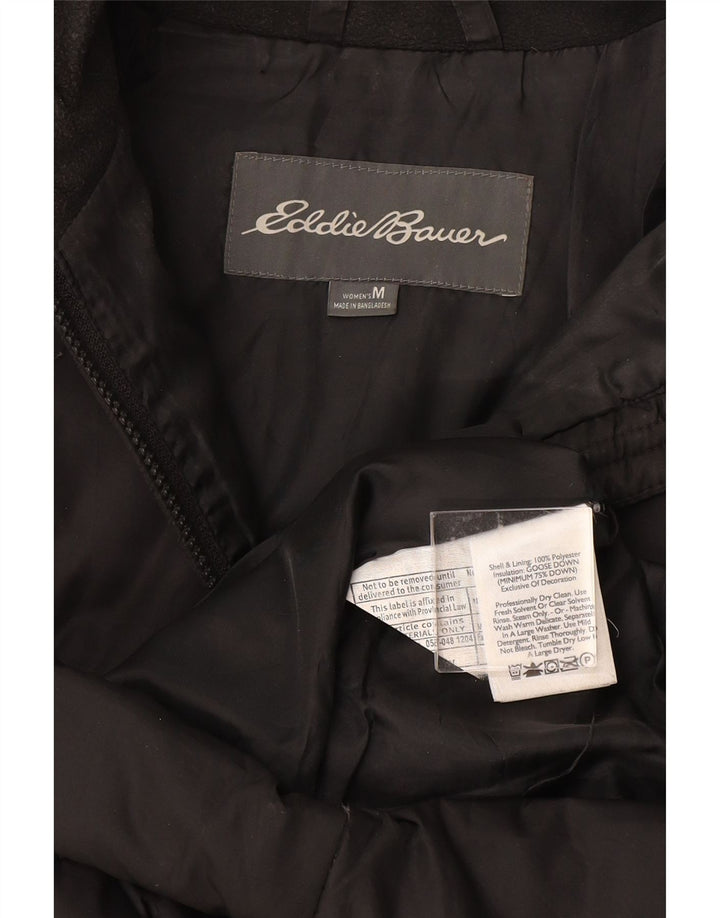 EDDIE BAUER Polstret frakke til kvinder UK 14 Medium Sort Polyester