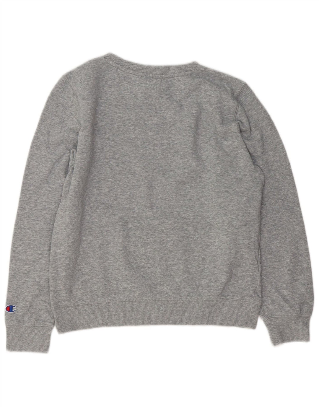 Champion Dame Grafisk Sweatshirt Jumper UK 10 Small Grey Flecked