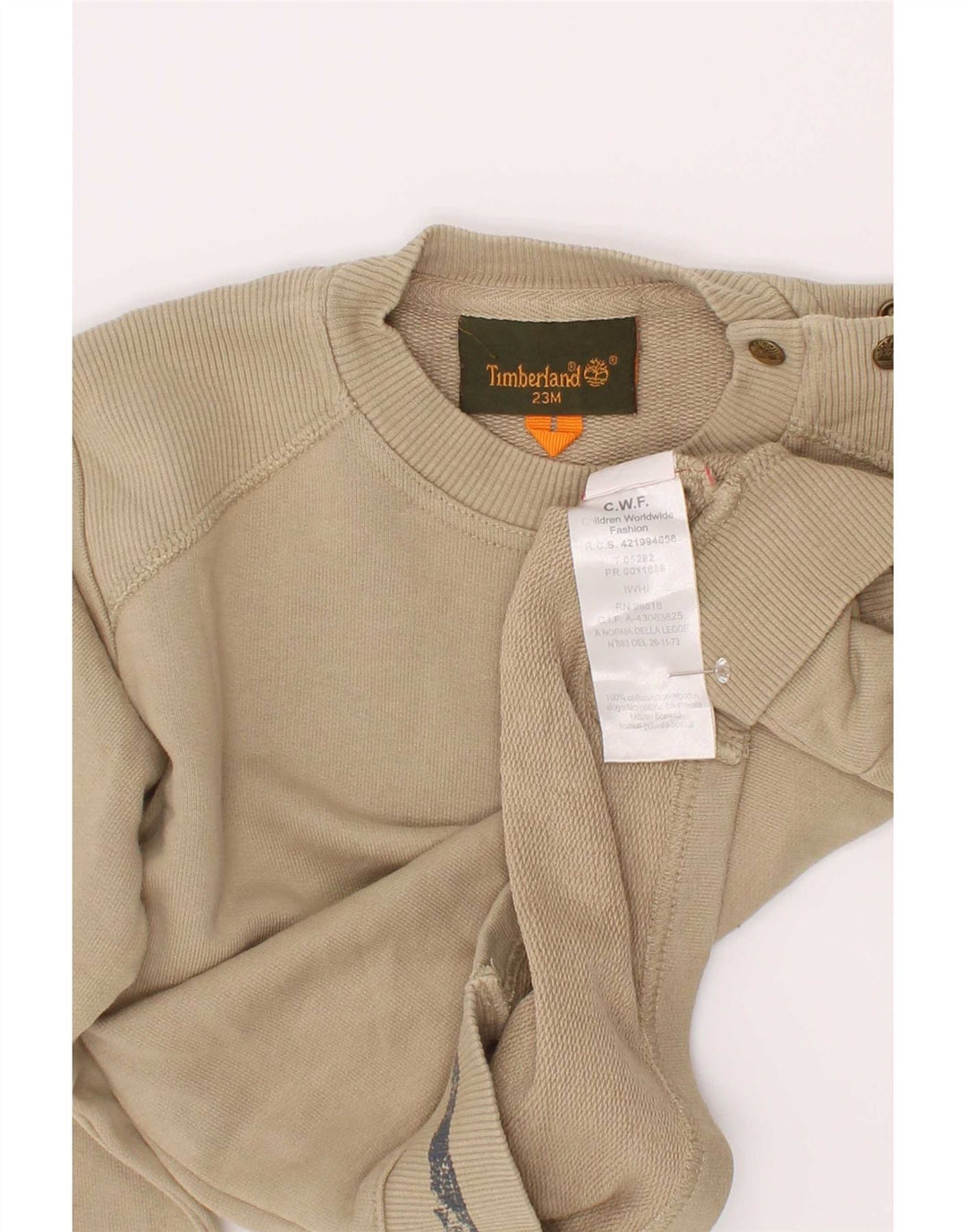 Timberland Boys Grafisk Sweatshirt Jumper 2-3 år Beige Bomuld