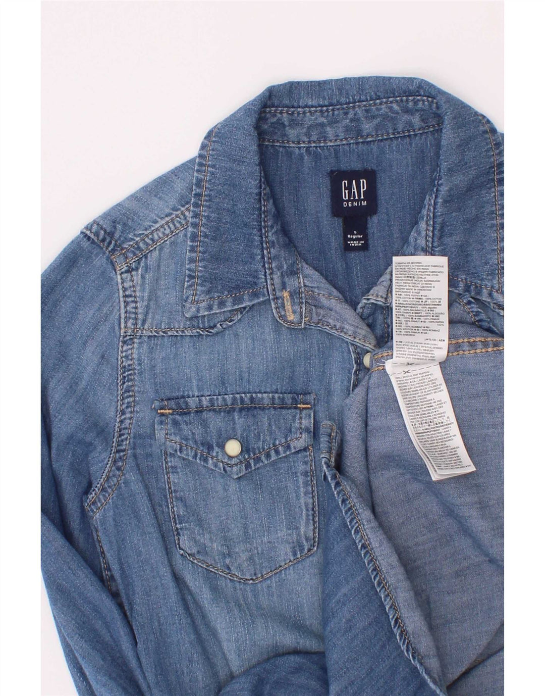 Gap Girls Denimskjorte 6-7 år Lille blå bomuld