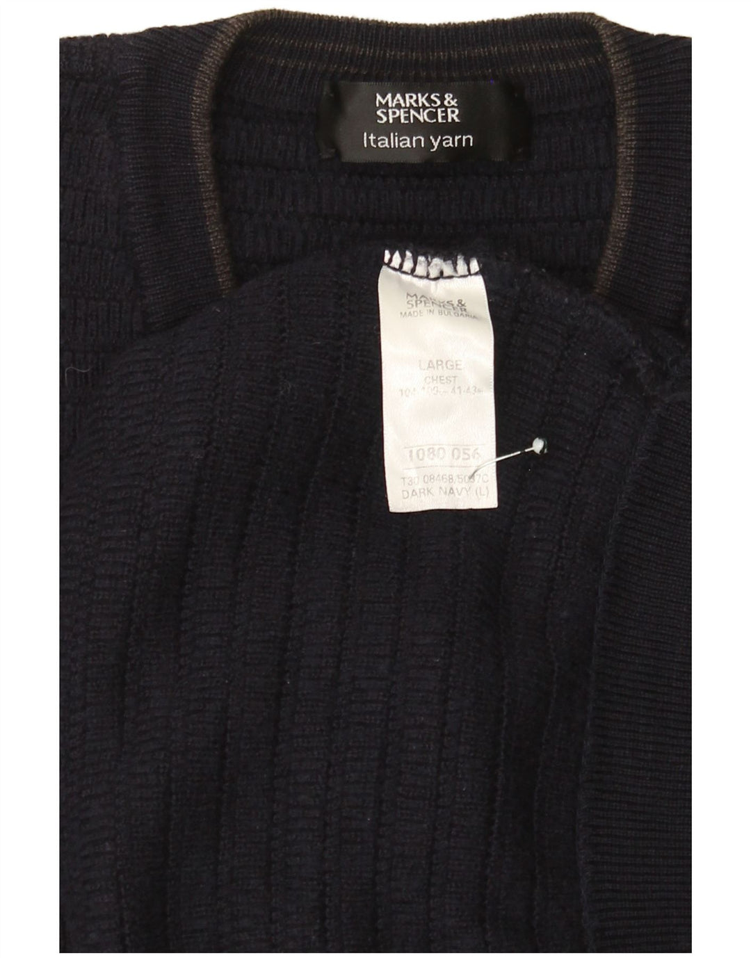 Marks & Spencer Herre V-hals sweater Stor marineblå akryl