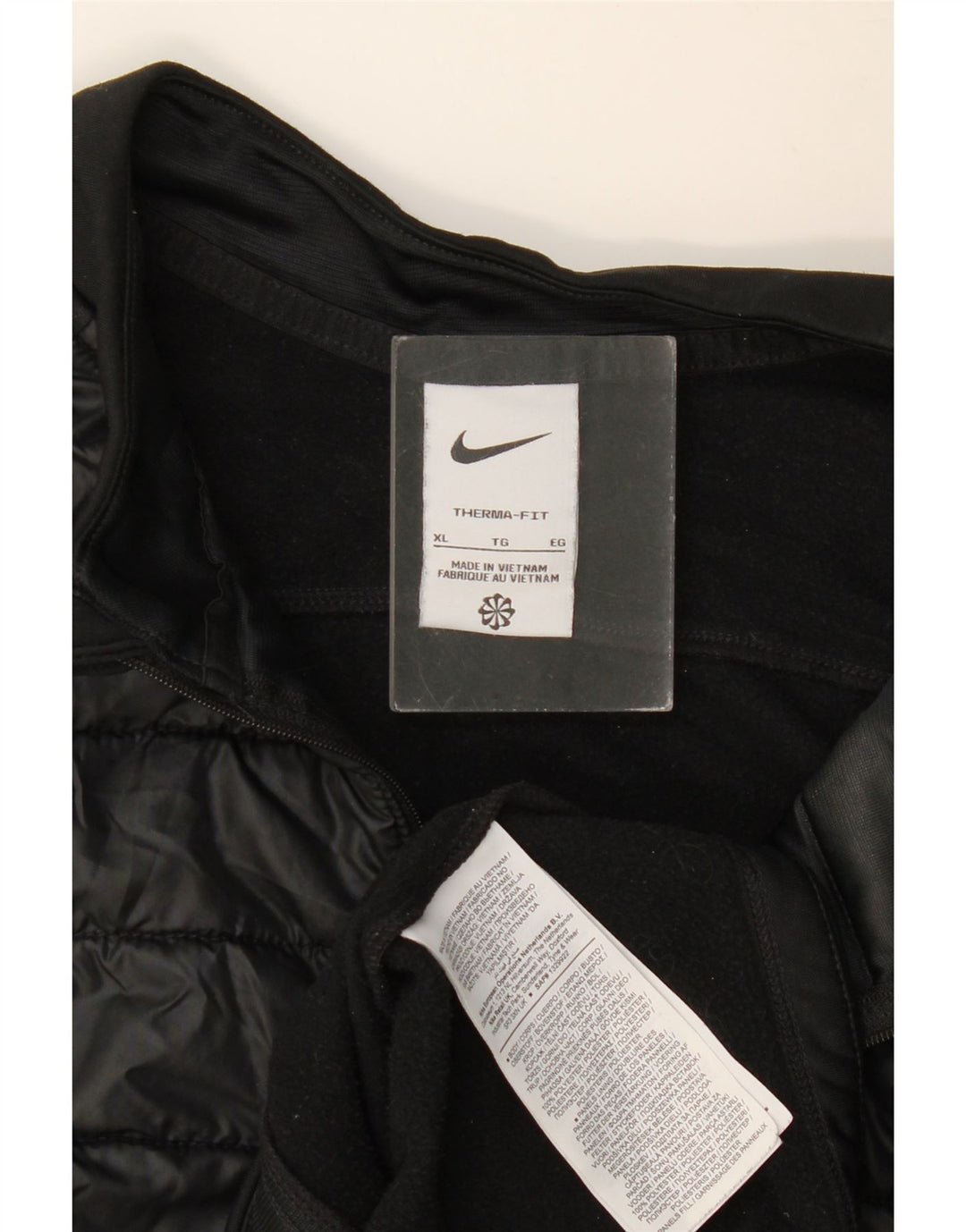 NIKE Dri Fit Sweatshirt med lynlås til mænd XL sort polyester