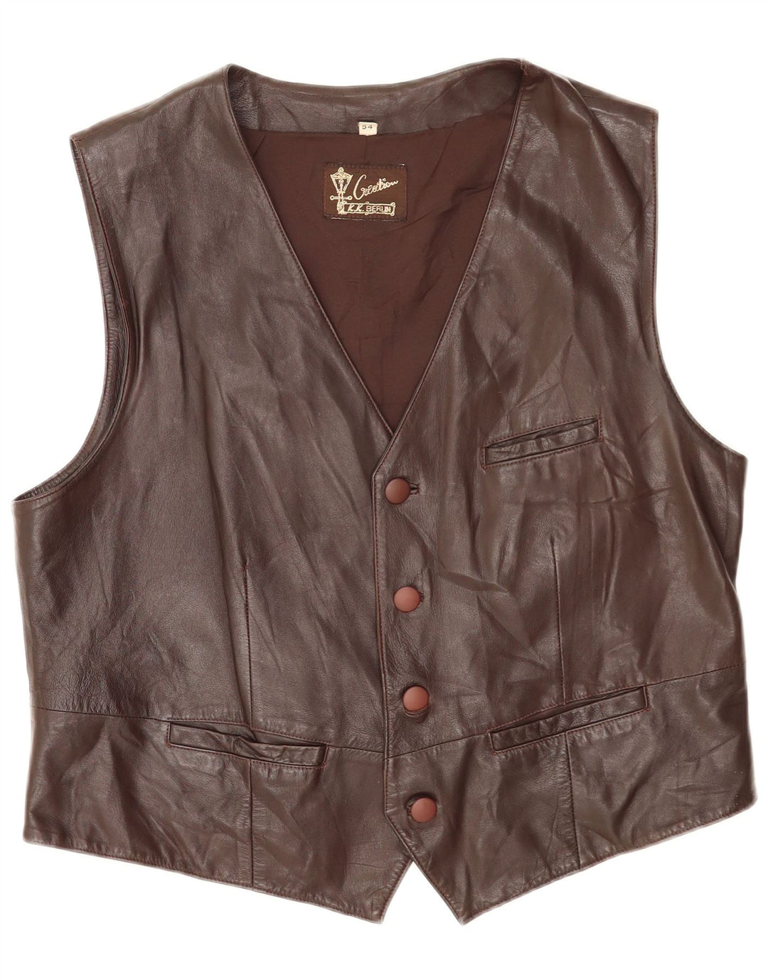 Creation Herrevest EU 54 2XL Brunt Læder