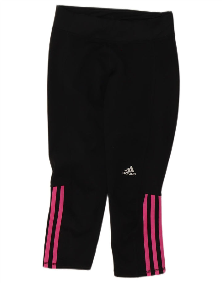 Adidas Dame Capri Leggings UK 8 Small Black Polyester