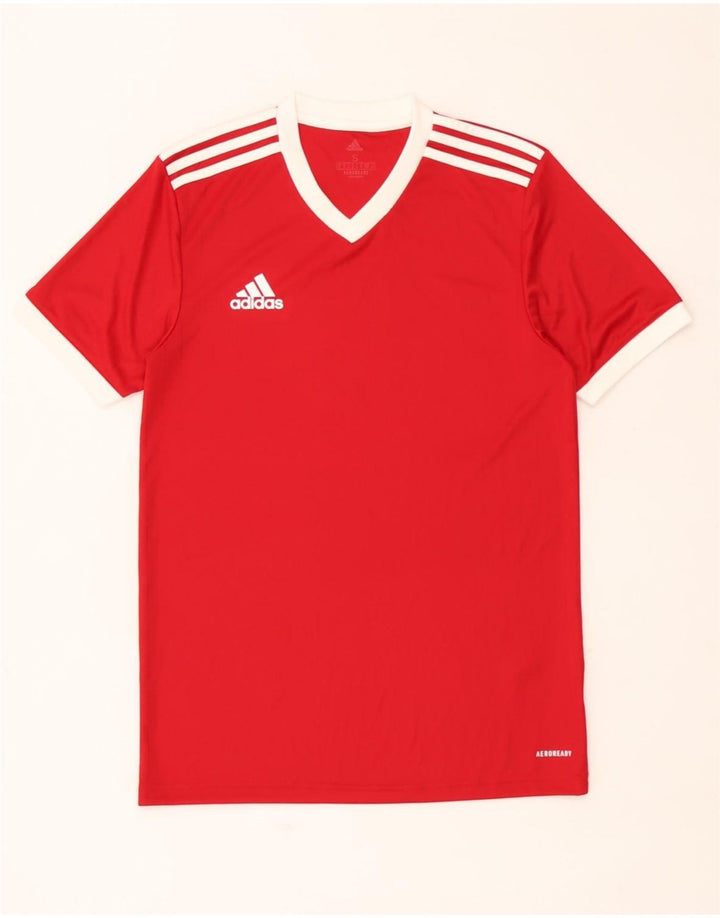Adidas Herre Aeroready T-Shirt Top Lille Rød Polyester