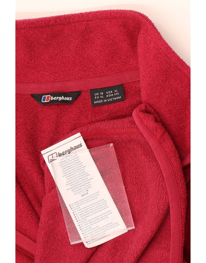 BERGHAUS Fleece Jumper med lynlås til kvinder UK 16 Large Pink Polyester