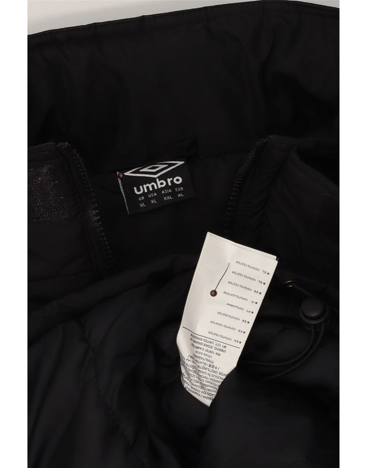 Umbro Herre grafisk polstret jakke UK 42 XL Sort Polyester