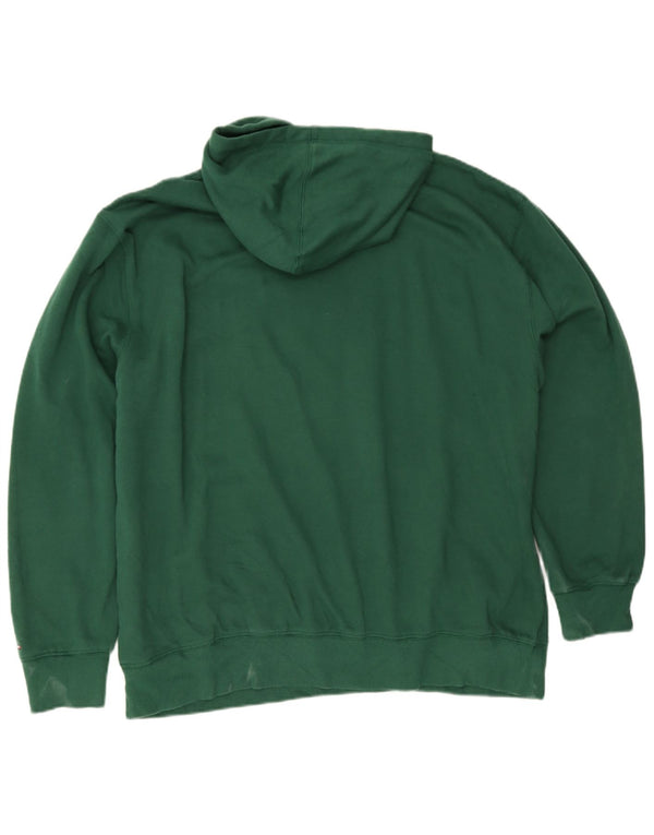 Tommy Hilfiger Grafisk hættetrøje til mænd 2XL Grøn bomuld