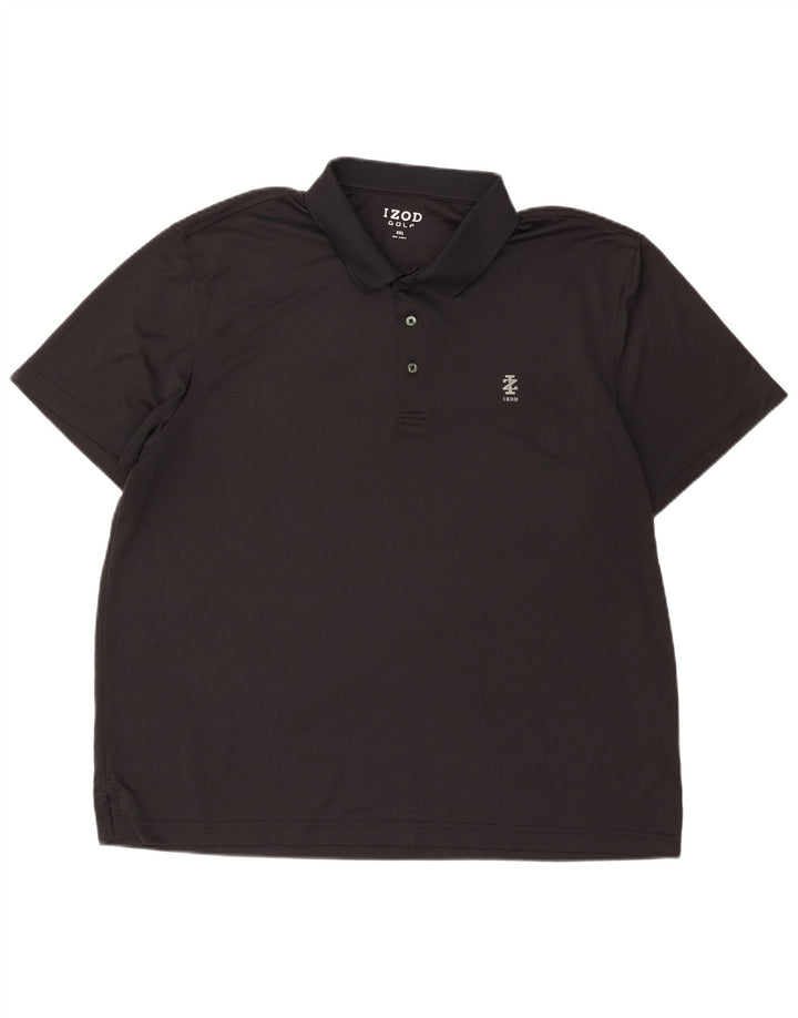 Izod Polo Shirt til mænd 2XL Sort Polyester