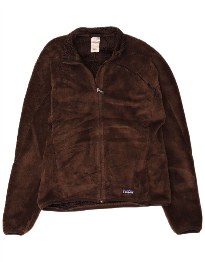 Patagonia Dame Fleecejakke UK 16 Stor Brun Polyester