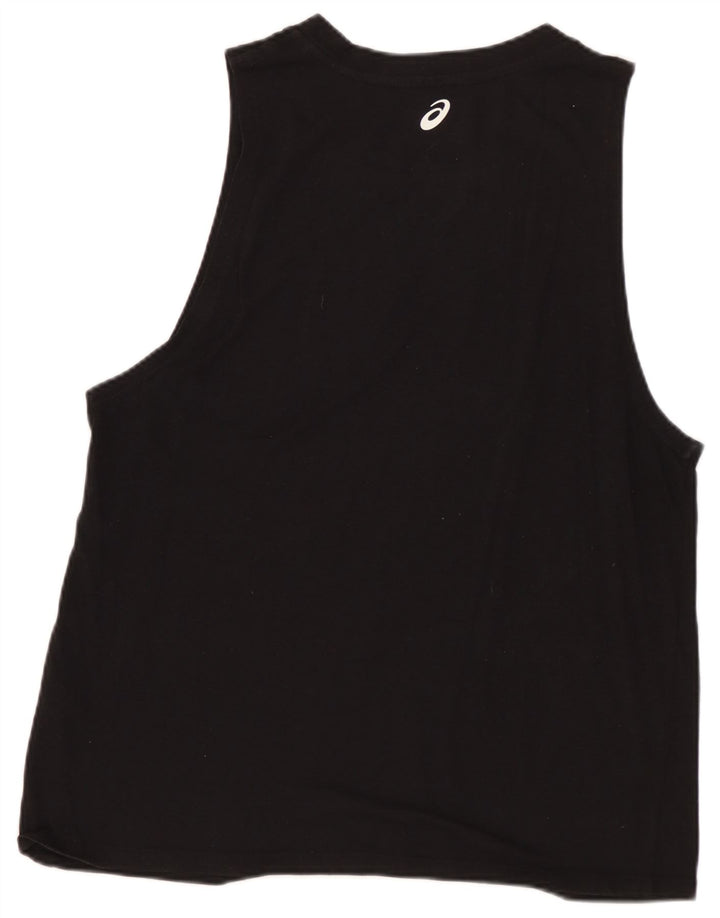 ASICS Kvinder Grafisk Vest Top UK 12 Medium Sort
