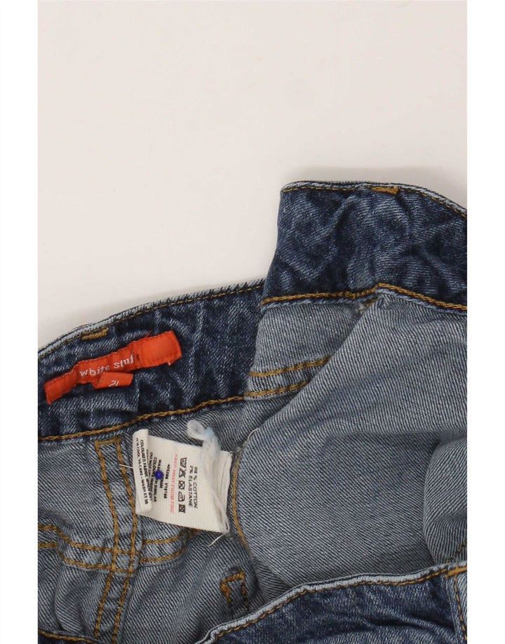 White Stuff Dame Denim Nederdel US 12 Medium W32 Blå Bomuld