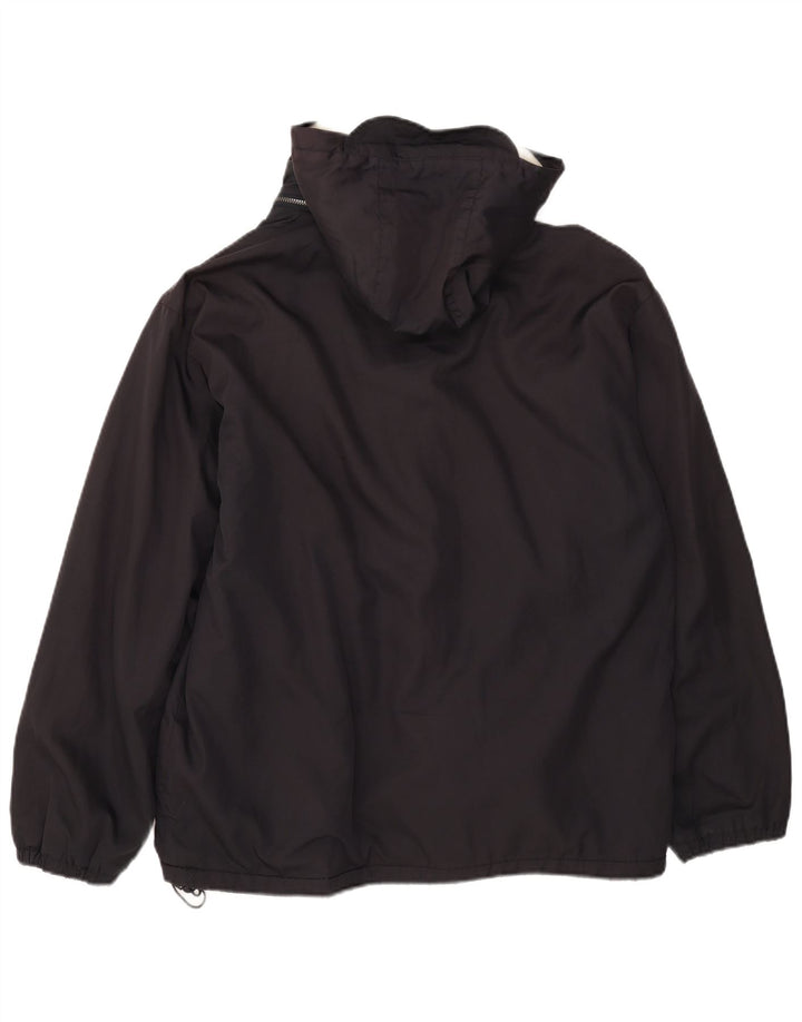 Kappa Herre Hooded Windbreaker Jacket UK 36 Small Navy Blue Polyester