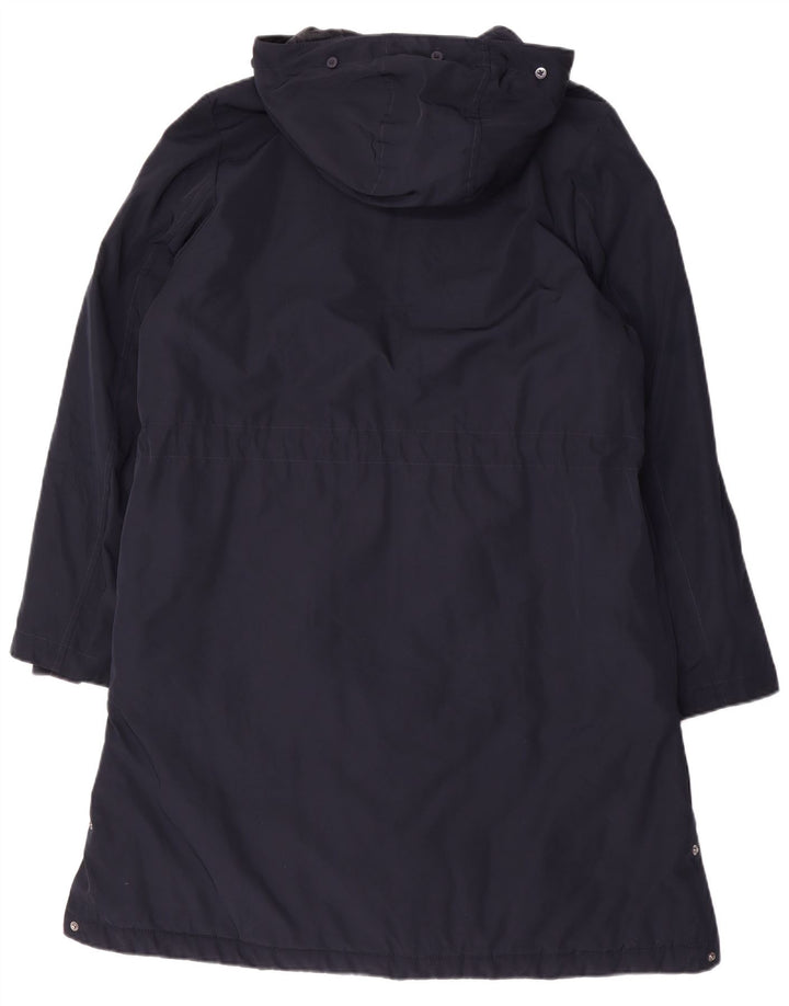 Marks & Spencer Dame Hooded Windbreaker Coat UK 14 Medium Navy Blue
