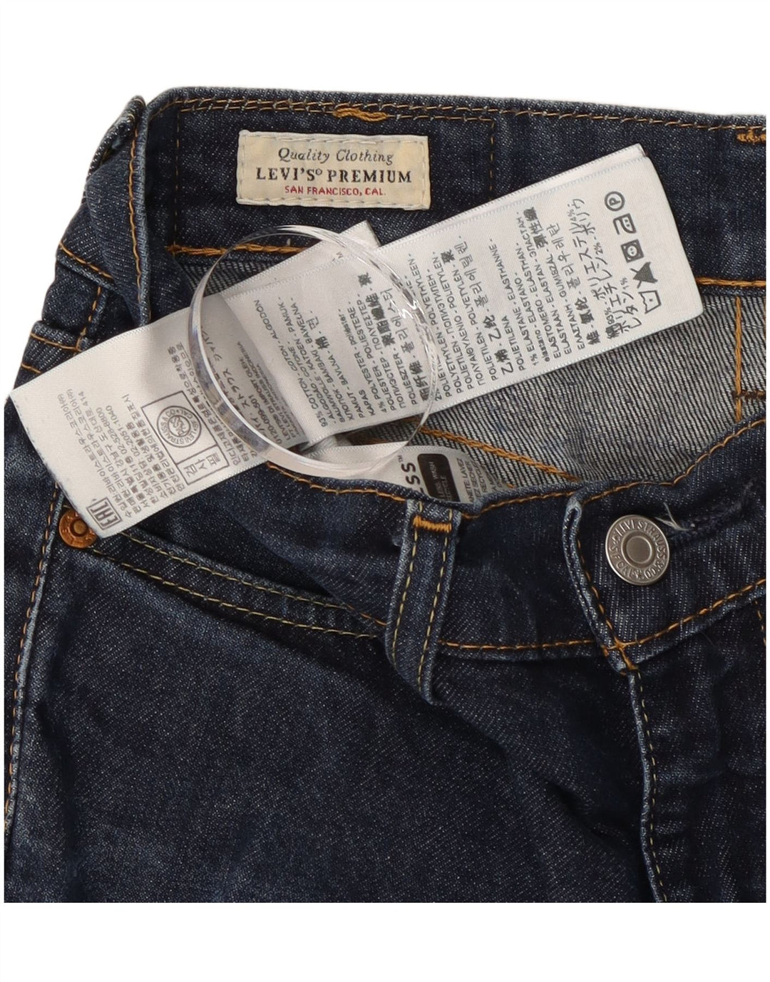 Levi's Slim Jeans til kvinder W27 L32 Marineblå bomuld