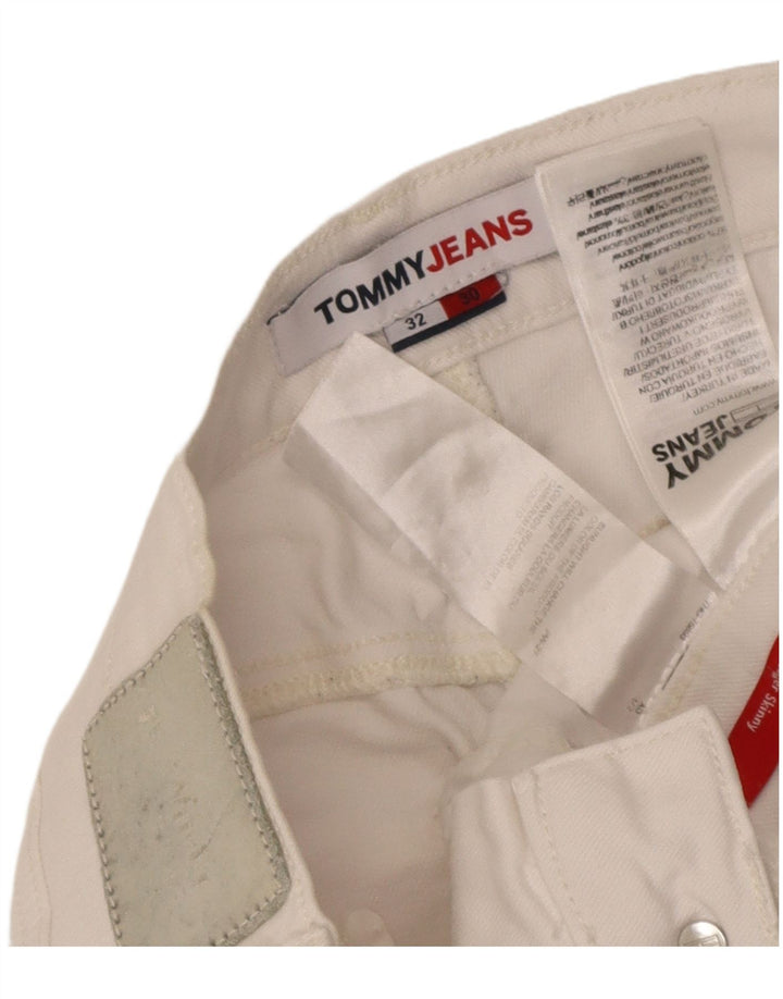 Tommy Hilfiger Dame Slim Jeans W32 L30 Hvid Bomuld