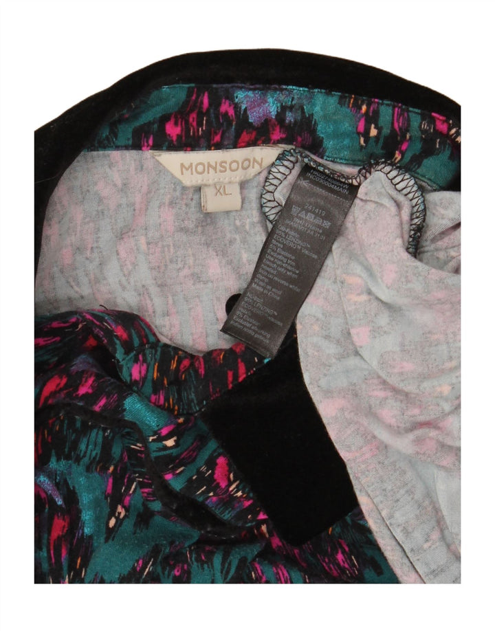 MONSOON Womens Oversized Maxi Dress UK 18 XL Multicoloured Floral Viscose