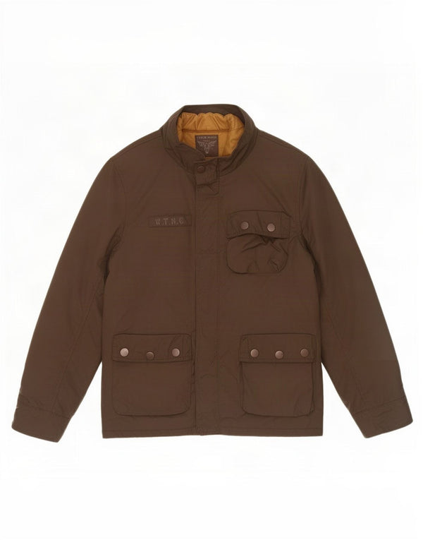 Zara Boys Utility Jacket 11-12 År Brun Nylon